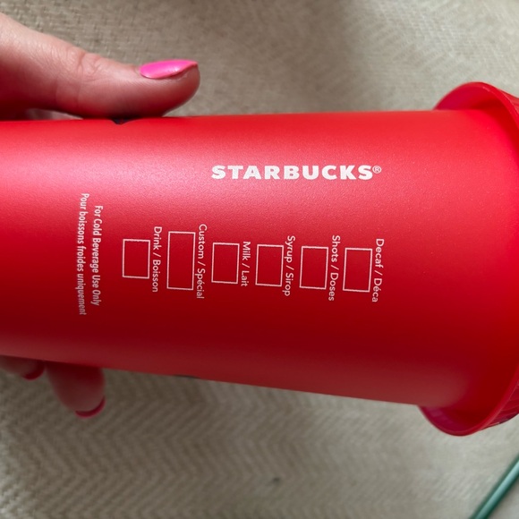 Starbucks Festive Holiday Cold Drinks Cups Set - Red, Green, Pink - Picture 7 of 7
